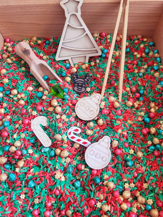 Pour and Play Mix Noël Lot complet pour le jeu sensoriel - Sensory Fun