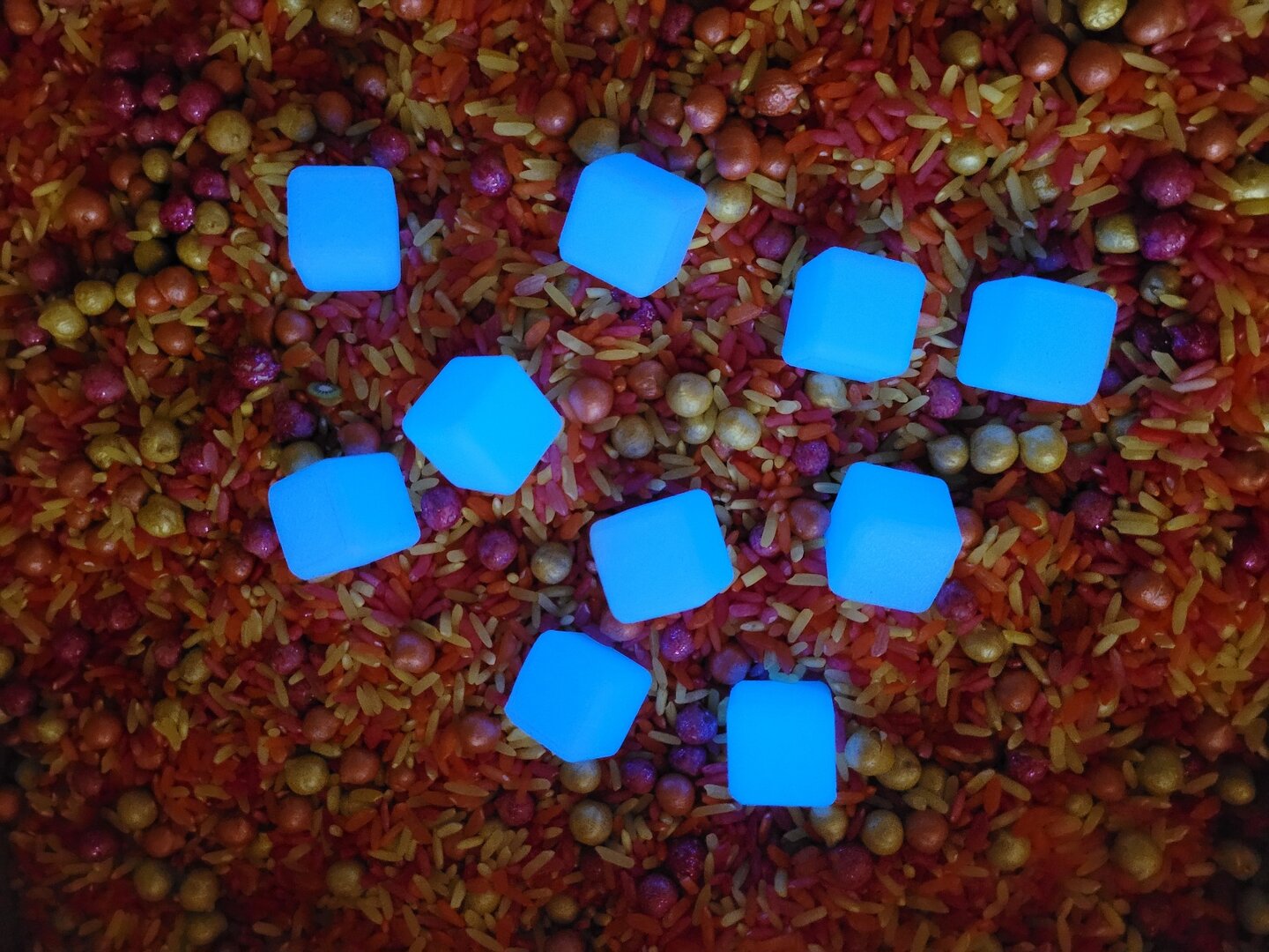 Kiddi Glaçons Phosphorescent pour jeu sensoriel - Lot de 10