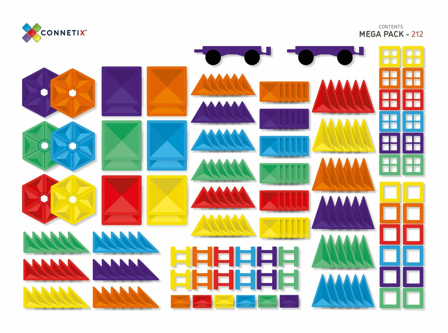 CONNETIX Megapack Arc-en-ciel Lot de 212 pièces