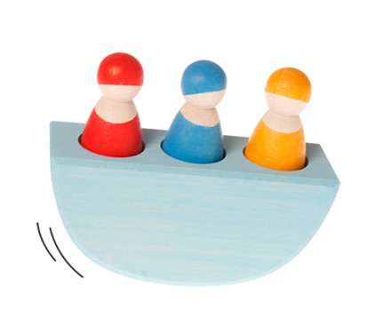 3 amis de couleur dans un bateau GRIMM'sj