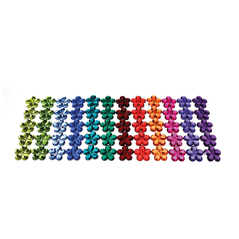 Bauspiel Pierres brillantes Fleurs 60 pièces