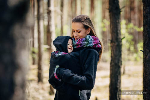 Sweatshirt de portage LennyLamb Noir - Little Herringbone Impression Dark 2.0