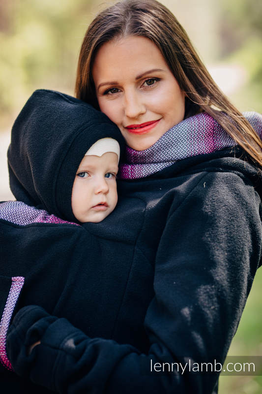 Sweatshirt de portage LennyLamb Noir - Little Herringbone Inspiration 2.0