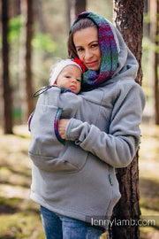 Sweatshirt de portage LennyLamb Gris - Little Herringbone Impression Dark 2.0