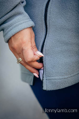 Sweatshirt de portage LennyLamb Gris - Little Herringbone Impression Dark 2.0