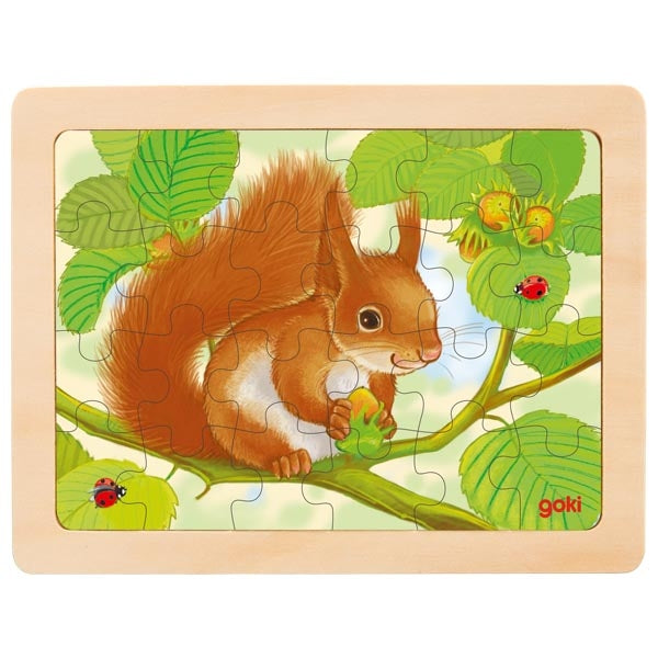 Petit puzzle en bois Animaux de la Forêt Goki