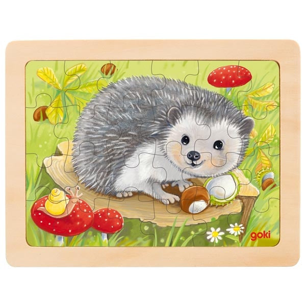 Petit puzzle en bois Animaux de la Forêt Goki