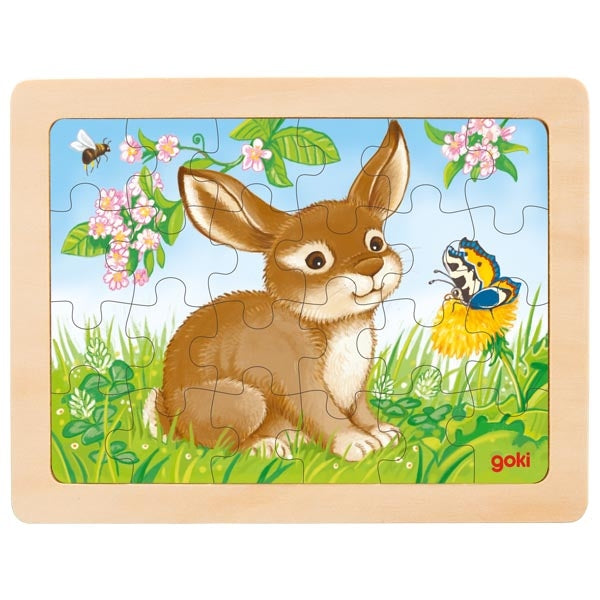 Petit puzzle en bois Animaux de la Forêt Goki