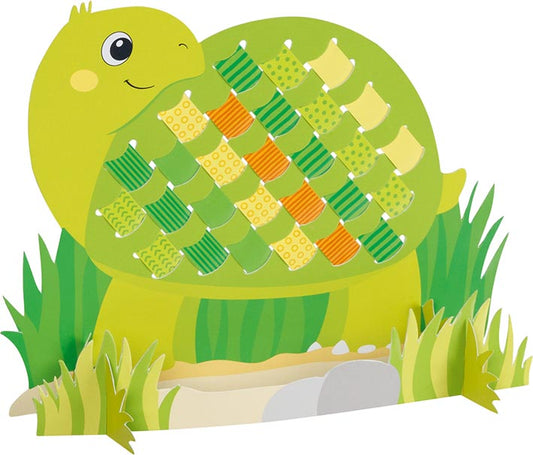 Goki Animaux à tisser et tresser 4 animaux, 96 bandes de papier