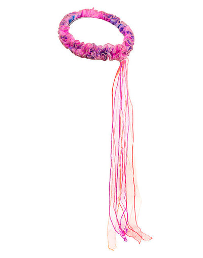 Bandeau élastique de tête Fée rose arc-en-ciel Dreamy Dress-Ups