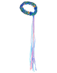 Bandeau élastique de tête couleur Paon Dreamy Dress-Ups