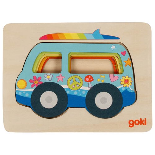 Puzzle à couches Voiture Hippie GOKI