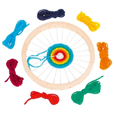Métier à tisser circulaire + fils en 7 couleurs GOKI