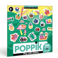 6 Cartes et 100 gommettes créatives Petits Insectes POPPIK