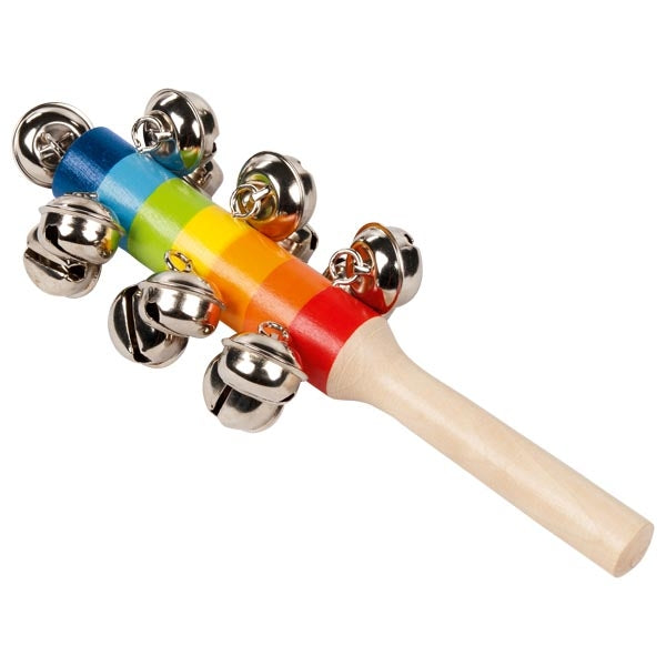 Bâton avec 13 clochettes arc-en-ciel GOKI