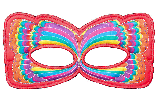Masque Papillon rouge arc-en-ciel - Dreamy Dress-Ups