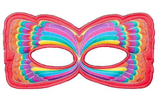 Masque Papillon rouge arc-en-ciel - Dreamy Dress-Ups
