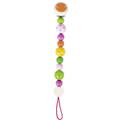 Attache tétine HEIMESS perles à pois