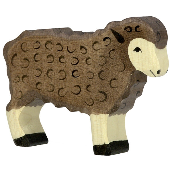 Mouton noir debout Holztiger