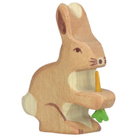 Lapin avec carotte Holztiger