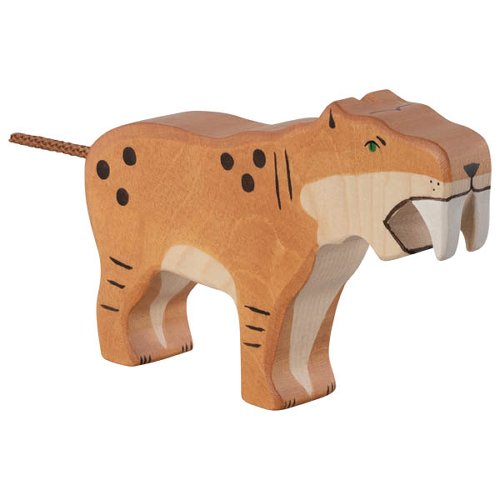 Holztiger Tigre à dents de sabre en bois