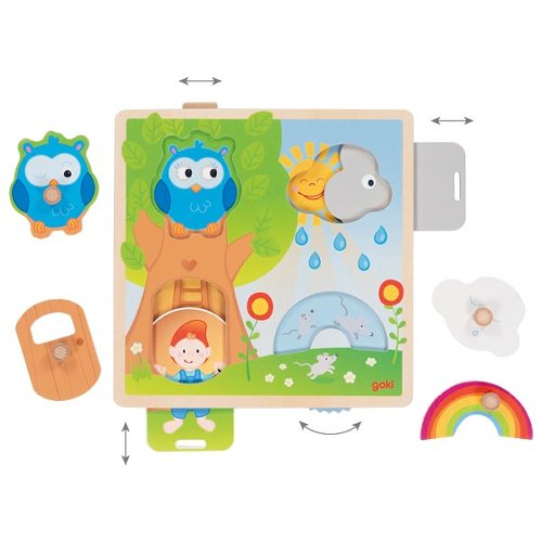 GOKI Puzzle en bois images cachées La Météo