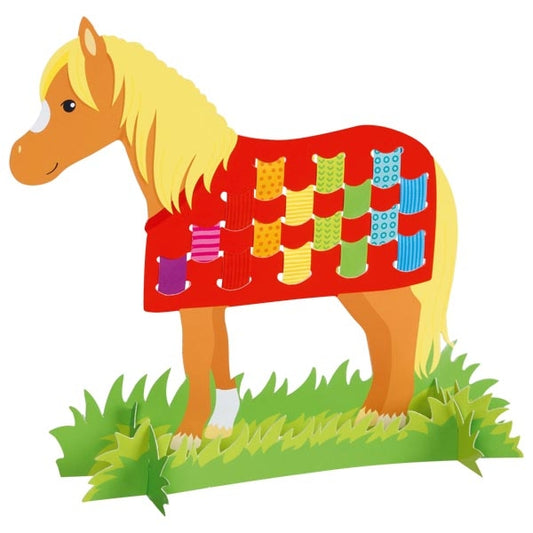 Goki Animaux à tisser et tresser 4 animaux, 96 bandes de papier