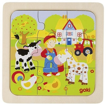 Puzzle en bois Ferme GOKI