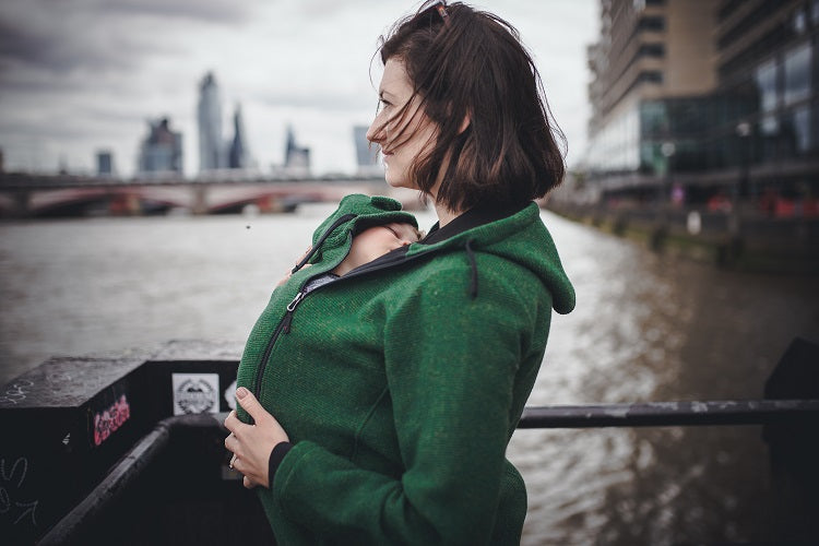 Manteau de portage en laine Wear Me Vert