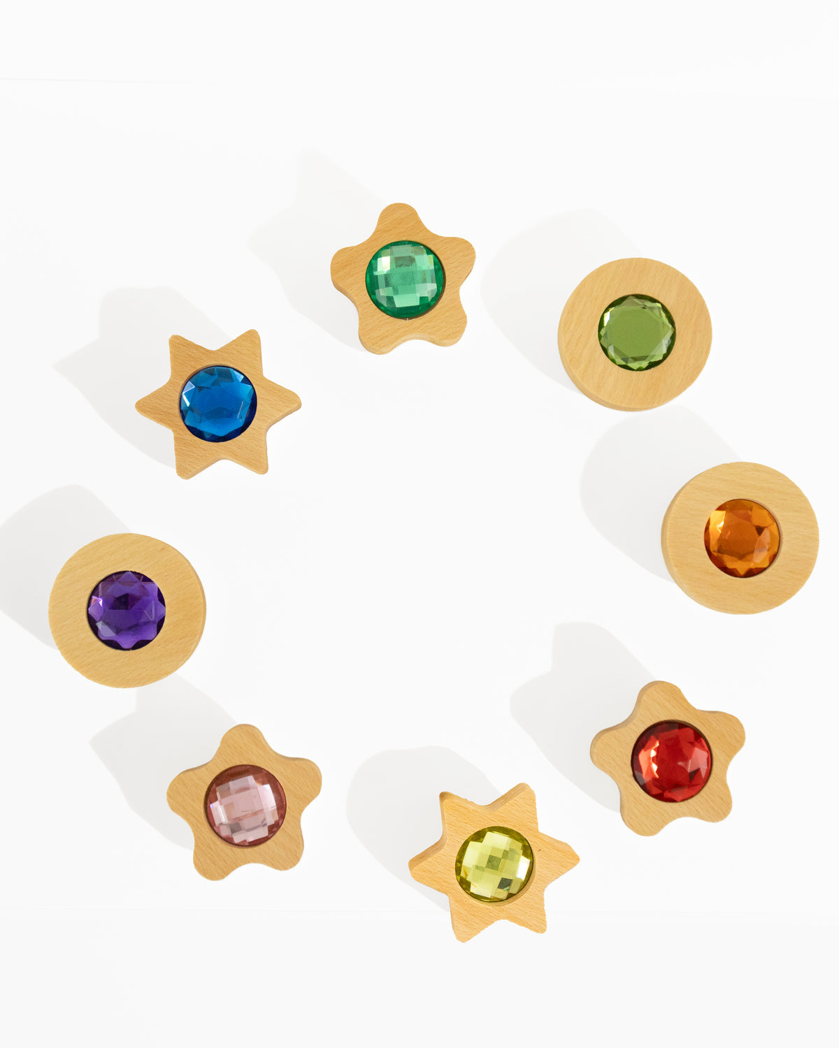 Bauspiel Pierres scintillantes aux formes variées – Set de 8