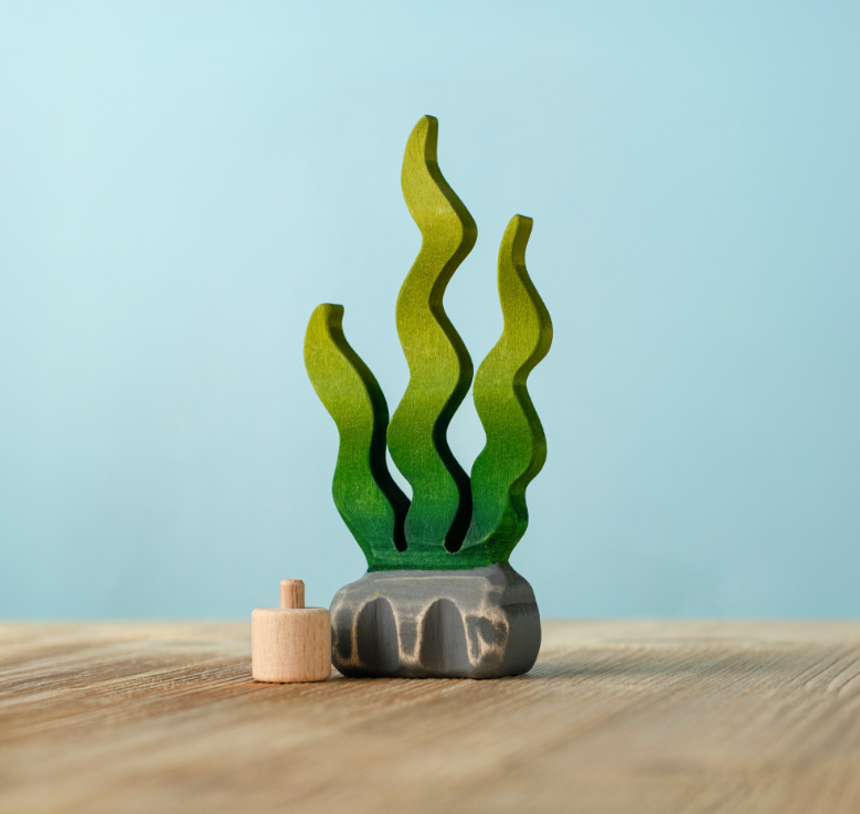 BumbuToys Figurine en bois pour couronne de célébration Algue