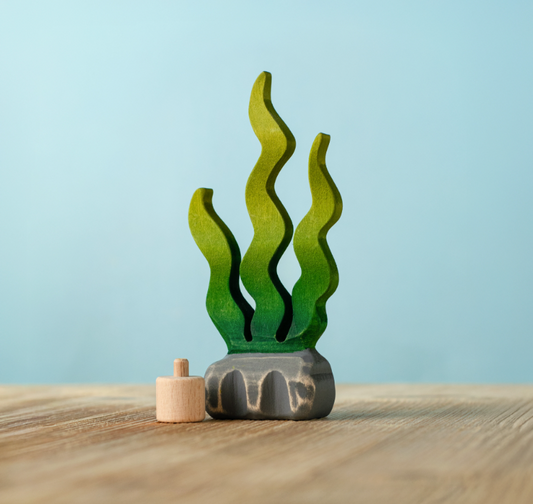 BumbuToys Figurine en bois pour couronne de célébration Algue