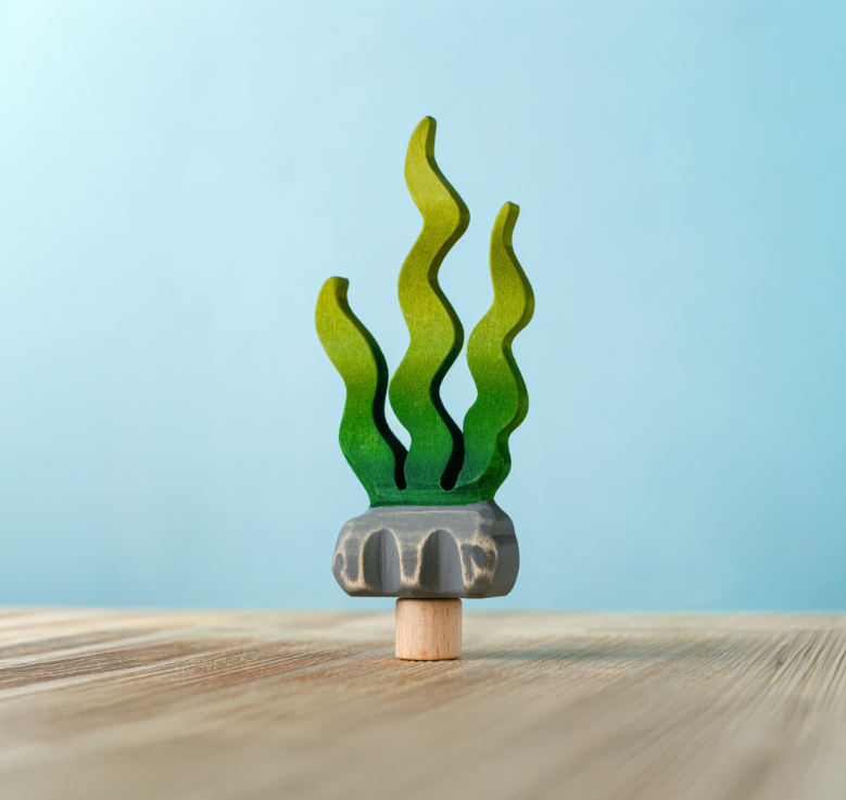BumbuToys Figurine en bois pour couronne de célébration Algue