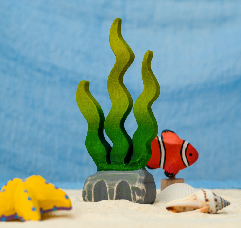 BumbuToys Figurine en bois pour couronne de célébration Algue