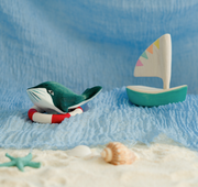 BumbuToys Figurine en bois pour couronne de célébration Bouée couronne