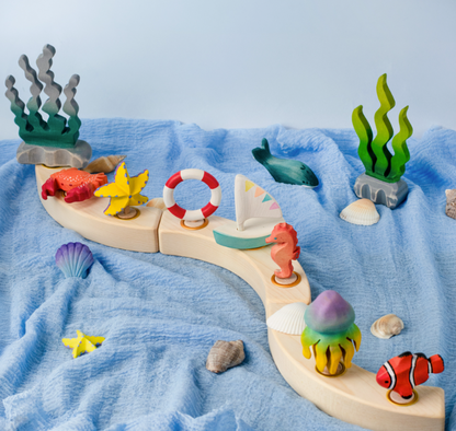 BumbuToys Figurine en bois pour couronne de célébration Bouée couronne