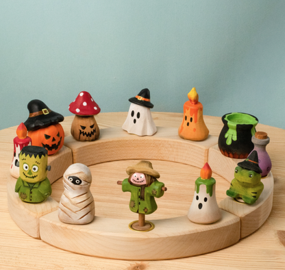BumbuToys Figurine en bois pour couronne de célébration Chaudron magique