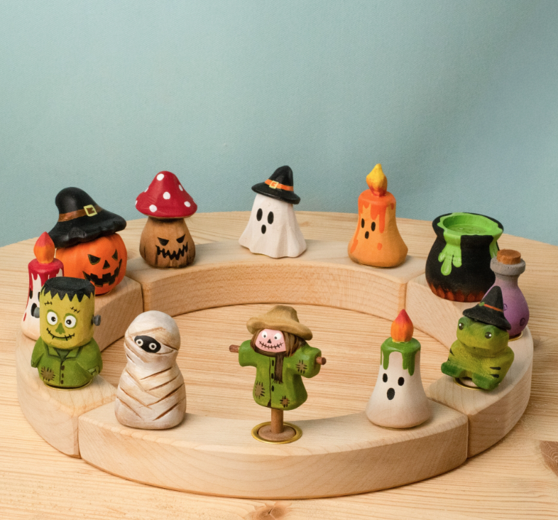 BumbuToys Figurine en bois pour couronne de célébration Champignon Enchanté