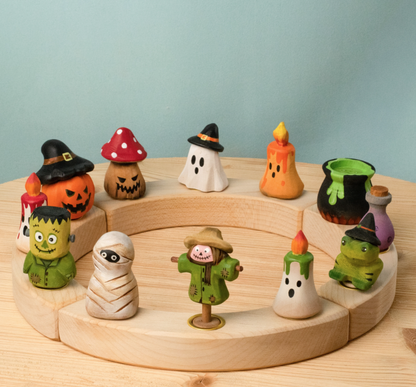 BumbuToys Figurine en bois pour couronne de célébration Champignon Enchanté