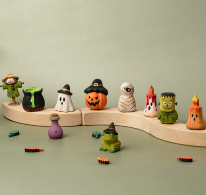 BumbuToys Figurine en bois pour couronne de célébration Citrouille Magique