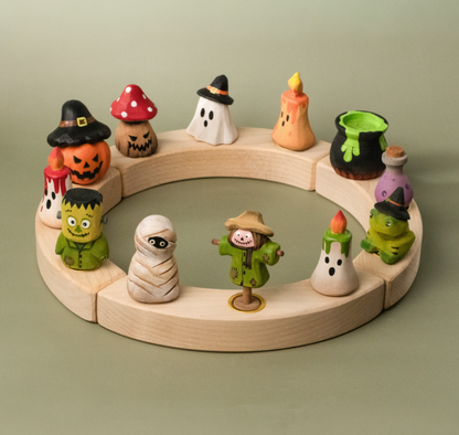 BumbuToys Figurine en bois pour couronne de célébration Chaudron magique