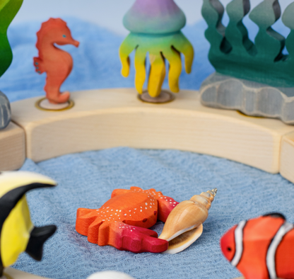 BumbuToys Figurine en bois pour couronne de célébration Crabe