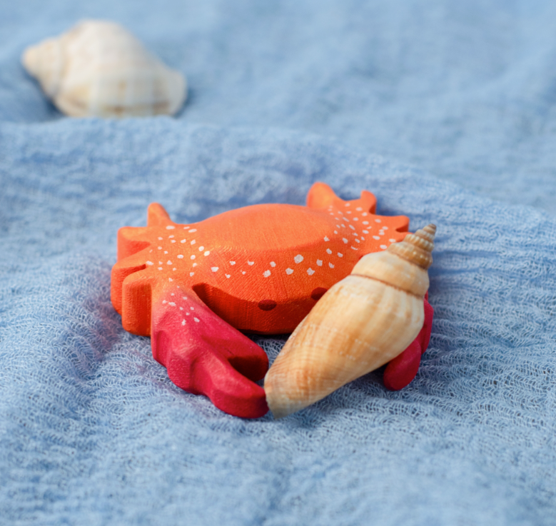 BumbuToys Figurine en bois pour couronne de célébration Crabe