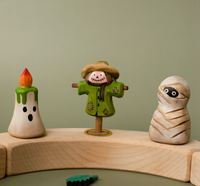BumbuToys Figurine en bois pour couronne de célébration Epouvantail