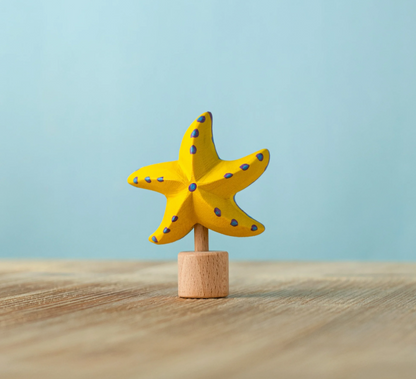 BumbuToys Figurine en bois pour couronne de célébration Etoile de mer