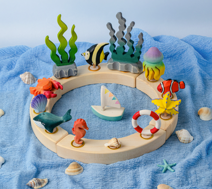 BumbuToys Figurine en bois pour couronne de célébration Etoile de mer