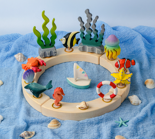 BumbuToys Figurine en bois pour couronne de célébration Etoile de mer
