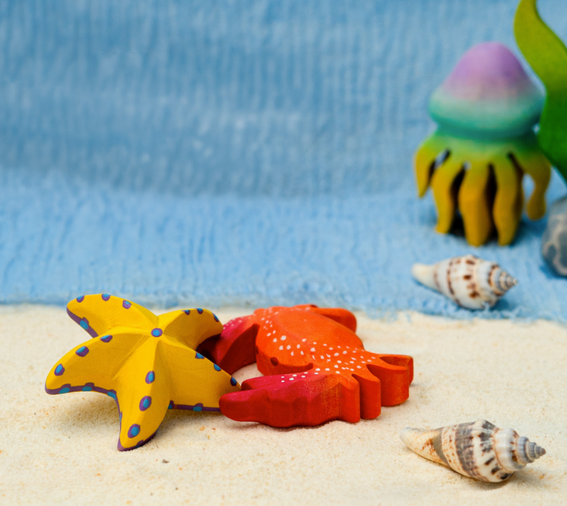 BumbuToys Figurine en bois pour couronne de célébration Etoile de mer