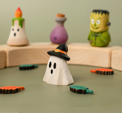 BumbuToys Figurine en bois pour couronne de célébration Fantôme Magicien