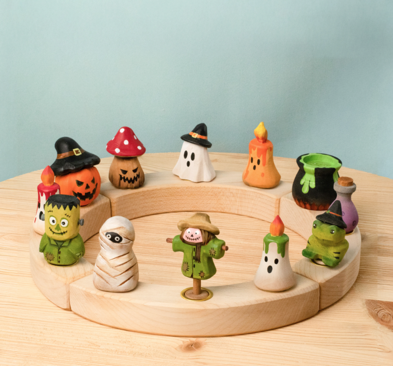 BumbuToys Figurine en bois pour couronne de célébration Fantôme Magicien